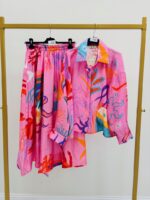 Jupe Longue Fluide Imprimé Tropical En Tencel - Marque Corner – Image 2