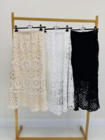 Jupe Longue Crochet Doublée Motifs Bohème – Image 3