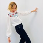 Chemise Brodée Coton Motifs Floraux Esprit Bohème Chic