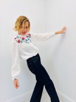 Chemise Brodée Coton Motifs Floraux Esprit Bohème Chic