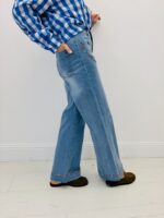 Jean Wide Flare Broderies Florales Esprit Bohème Chic – Image 3