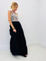 Robe Longue Bustier Coton Structure Graphique