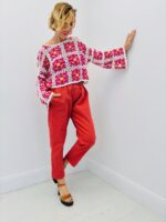 Pull Crochet Floral Bohème Chic En Coton – Image 2