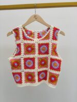 Top Crochet Multicolore Motifs Granny Esprit Bohème – Image 4