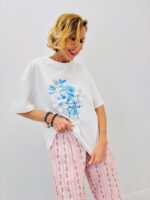 T-Shirt Oversize Imprimé Floral Relief Esprit Artistique