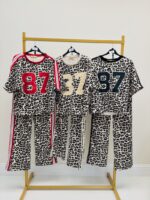 Ensemble Léopard Deux Pièces Esprit Sport Chic Moderne – Image 2