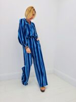 Pantalon Rayé Fluide Coupe Large Esprit Estival Chic - RUEDESABBESSES – Image 3