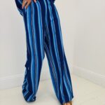 Pantalon Rayé Fluide Coupe Large Esprit Estival Chic - RUEDESABBESSES