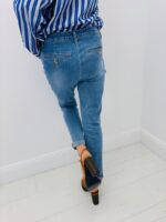 Jean Coupe Droite Délavé Esprit Casual Chic Moderne – Image 2