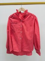 Chemise Vichy En Coton À Col Froncé Esprit Romantique Chic – Image 4