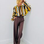 Blouse Rayée Multicolore En Viscose