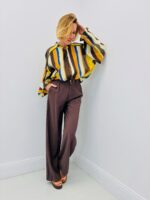 Blouse Rayée Multicolore En Viscose