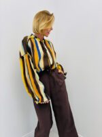 Blouse Rayée Multicolore En Viscose – Image 3