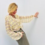 Blouse À Carreaux Fluide À Volants