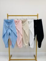 Pantalon Sarouel Taille Haute Drapé Esprit Moderne – Image 10