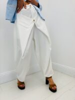 Pantalon Sarouel Taille Haute Drapé Esprit Moderne – Image 5