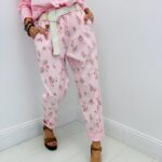 Pantalon Fleuri Taille Haute Ceinture Esprit Romantique Chic