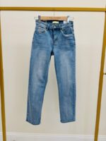 Jean Coupe Droite Taille Haute Denim Effet Décontracté Chic – Image 5