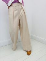 Pantalon À Pinces Fluide Taille Haute Élégance Naturelle