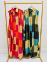 Robe Longue Dos Nu Effet Tie & Dye - Gold&Silver – Image 2