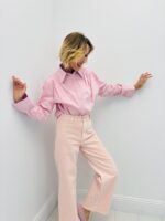 Chemise Pincée Aux Épaules Coupe Élégante En Coton Structuré