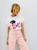 T-Shirt Teckel Brodé Patchwork Esprit Fun Chic – Image 6