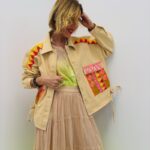 Veste Denim Brodée Motifs Colorés - Gold&Silver