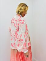 Chemise Brodée Fleurie En Viscose Et Lin - Gold&Silver