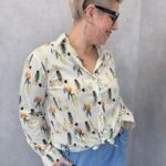 Chemise Imprimée Personnages Artistiques Esprit Casual Moderne