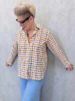 Chemise Imprimée Visages Artistiques Esprit Pop Chic