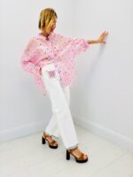 Chemise Rayée Motif Cœur En Tencel Oversize – Image 3