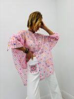 Chemise Rayée Motif Cœur En Tencel Oversize