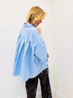 Chemise Plissée Au Dos Oversize En Coton Structuré – Image 4