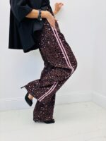 Pantalon Jogging Léopard Bandes Contrastées Esprit Sport Chic