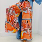 Pantalon Fluide Satiné Imprimé Esprit Élégant Et Coloré - JOEY&JOE