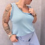 Débardeur Coton À Clous Décoratifs