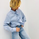 Chemise Jabot Fluide En Coton Et Lin Élégance Féminine