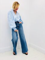 Chemise Vichy Brodée En Coton Col Froncé Esprit Romantique – Image 2