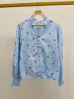 Chemise Vichy Brodée En Coton Col Froncé Esprit Romantique – Image 4