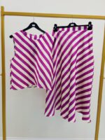 Jupe Rayée Satinée Coupe Fluide Élégance Moderne - ACOLYTES – Image 4