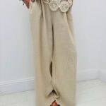 Pantalon En Gaze De Coton Coupe Fluide Taille Élastique Confort Absolu