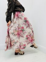 Jupe Longue Motif Tapisserie En Coton Esprit Bohème Élégant – Image 4