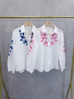 Chemise Brodée Florale En Coton – Image 2