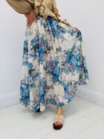 Jupe Longue Motif Tapisserie En Coton Esprit Bohème Élégant