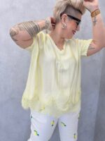 Top Fluide En Viscose Avec Dentelle – Image 5