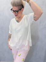 Top Fluide En Viscose Avec Dentelle