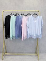 Top Fluide En Viscose Avec Dentelle – Image 7