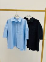 Chemise Plissée Au Dos Oversize En Coton Structuré – Image 2