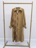 Robe Chemise Patchwork Imprimé & Rayures – Image 2