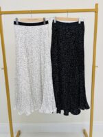 Jupe Longue Plissée Motif Pois – Image 2